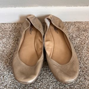 Lucky Brand ballet flats. Gold metallic. Size 8.